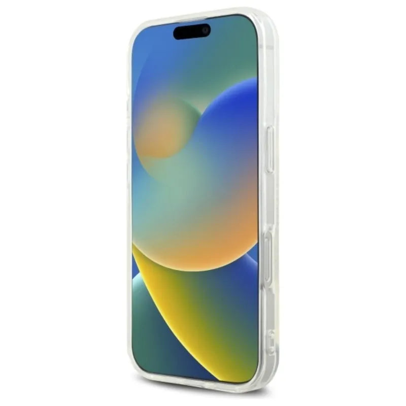 Karl Lagerfeld IML Rhinestones Karl Head – dėklas iPhone 16 Pro Max (skaidrus)