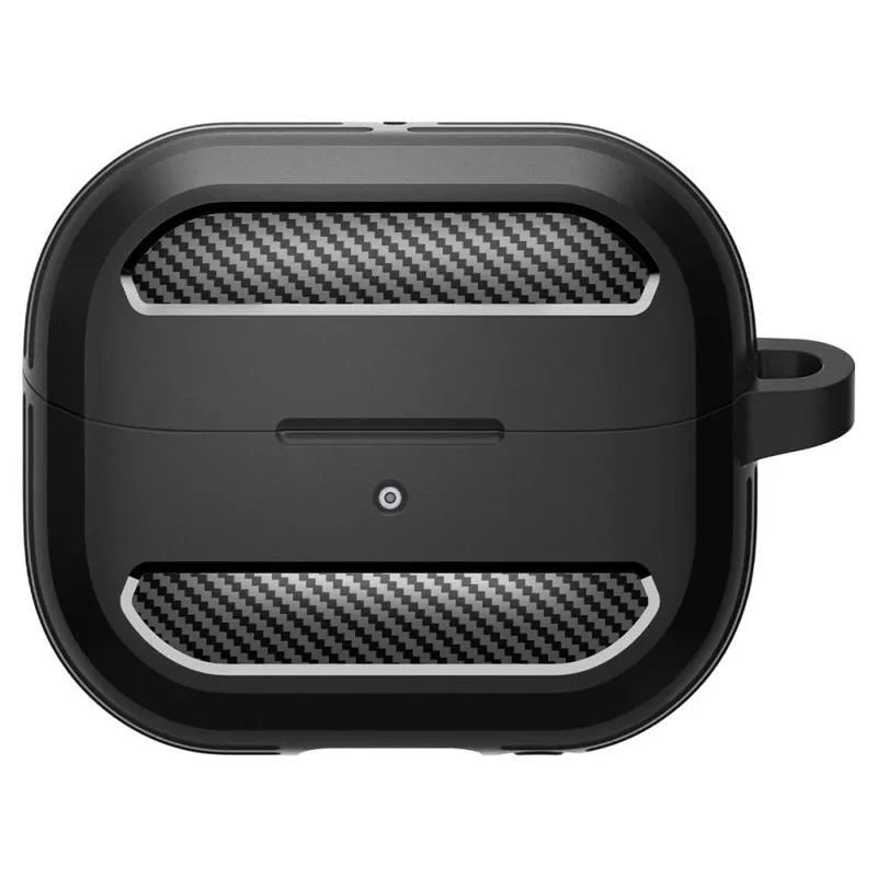 Spigen Rugged Armor – Dėklas Samsung Galaxy Buds 3 / 3 FE / 3 Pro (Matinė juoda)