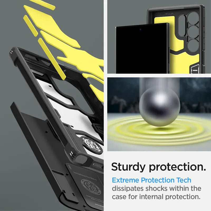 Spigen Tough Armor – dėklas Samsung Galaxy S24 Ultra (juodas)