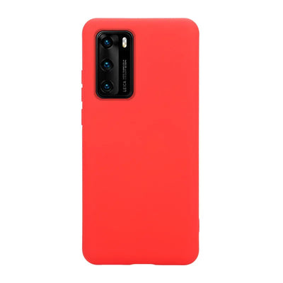 Crong Color Cover – dėklas Huawei P40 telefonui (raudonas)