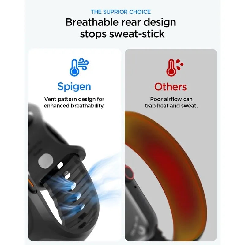 „Spigen Liquid Air Pro“ – dirželis su dėklu, skirtas „Apple Watch Ultra 49 mm“ (juodas)