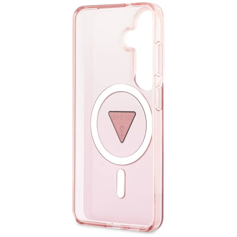 Guess IML Gradient Triangle MagSafe – Samsung Galaxy S26 dėklas (rožinis)