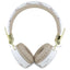 Guess 4G Triangle Round Shape – belaidės „over-ear“ tipo „Bluetooth“ ausinės su ENC (baltos)