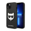 Karl Lagerfeld Saffiano Choupette Head Patch dėklas – Dėklas iPhone 14 Plus (juodas)