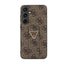 Guess Grip Stand 4G Triangle Strass Logo - Dėklas Samsung Galaxy S24 (Ruda)