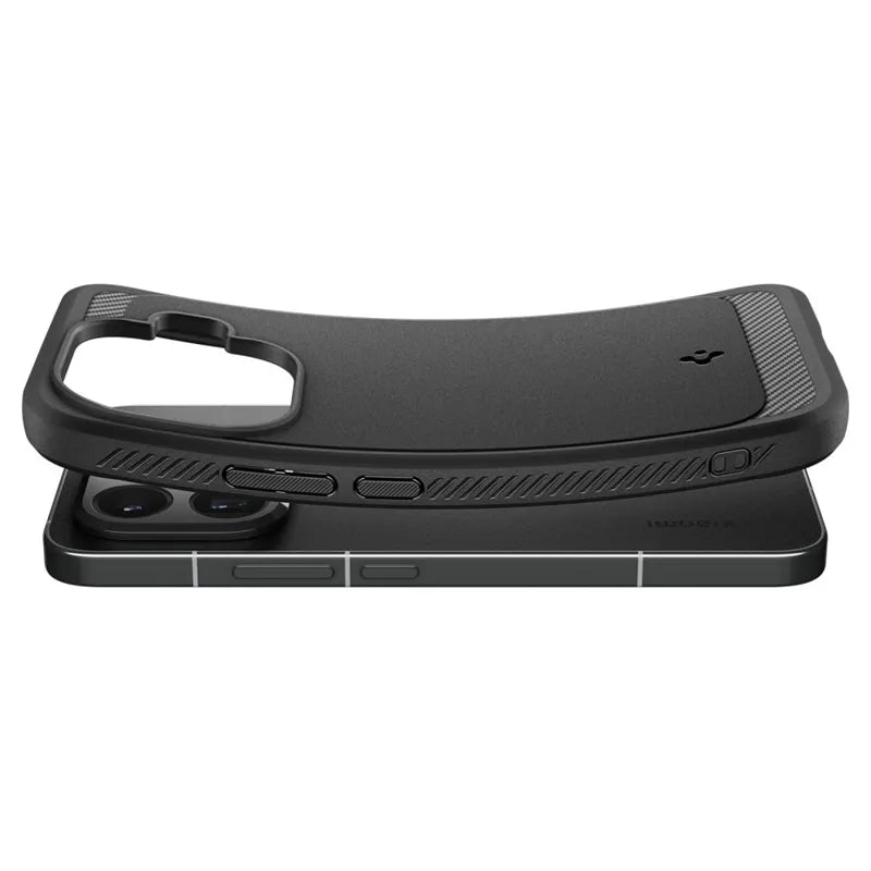 Spigen Rugged Armor – Dėklas Xiaomi 15T Pro (matinė juoda)