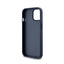 DKNY Leather Mono Stripe & Metal Logo - dėklas, skirtas iPhone 15 / 14 / 13 (mėlynas)