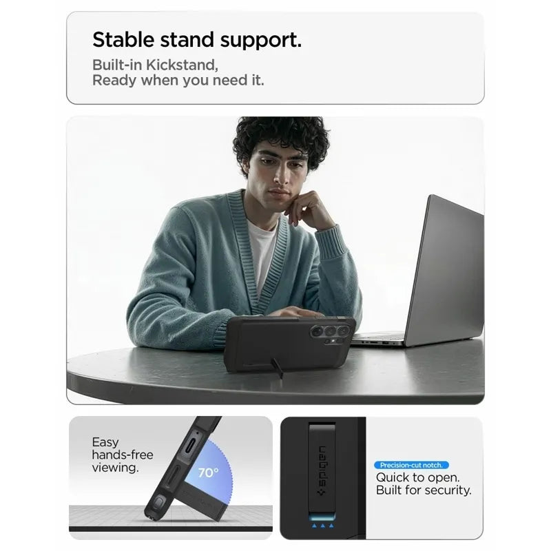 Spigen Tough Armor MagSafe – dėklas Samsung Galaxy S26 Ultra (juodas)