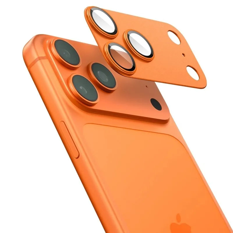 Spigen Optik Pro XL Glas.TR EZ Fit – iPhone 17 Pro kameros objektyvo apsauga (oranžinė)