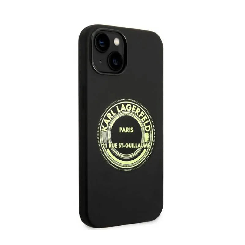 Karl Lagerfeld Silicone RSG – Dėklas iPhone 14 Plus (juodas)