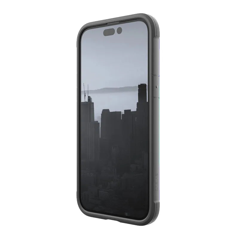 X-Doria Raptic Shield – aliumininis dėklas, skirtas iPhone 14 Pro Max (atlaiko kritimą iš 3 m) (vaivorykštinis)