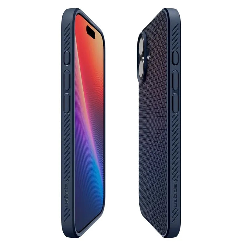 Spigen Liquid Air – dėklas, skirtas iPhone 17 (tamsiai mėlynas)