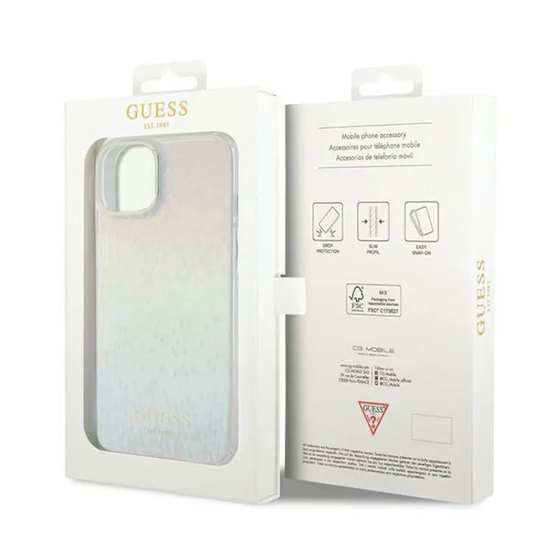 Guess IML Faceted Mirror Disco Iridescent – dėklas iPhone 13 Pro (vaivorykštinis)