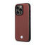 BMW Leather Diamond Pattern – dėklas iPhone 14 Pro Max (bordo spalvos)