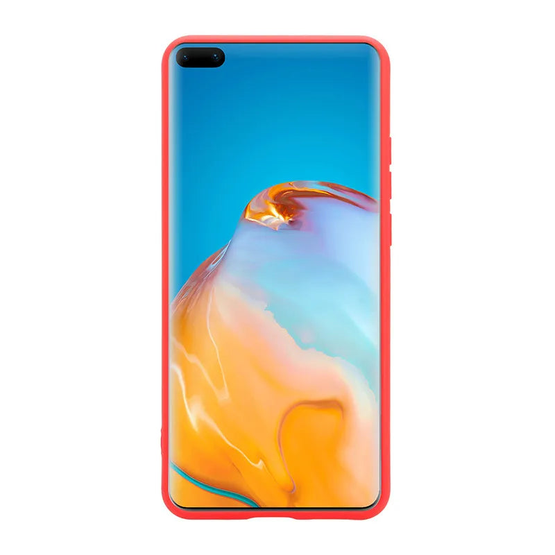 Crong Color Cover – dėklas Huawei P40 telefonui (raudonas)