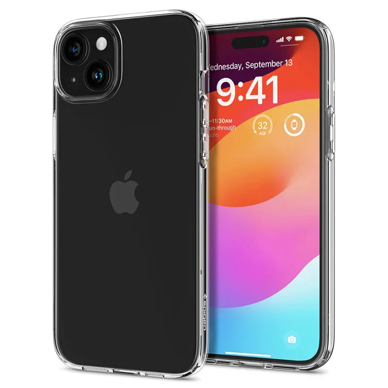 Spigen Liquid Crystal – dėklas iPhone 15 Plus telefonui (skaidrus)