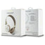 Guess 4G Triangle Round Shape – belaidės „over-ear“ tipo „Bluetooth“ ausinės su ENC (baltos)
