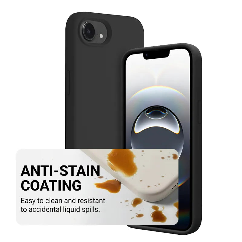 Crong Color Cover Magnetic - MagSafe dėklas, skirtas iPhone 17e / 16e (juodas)