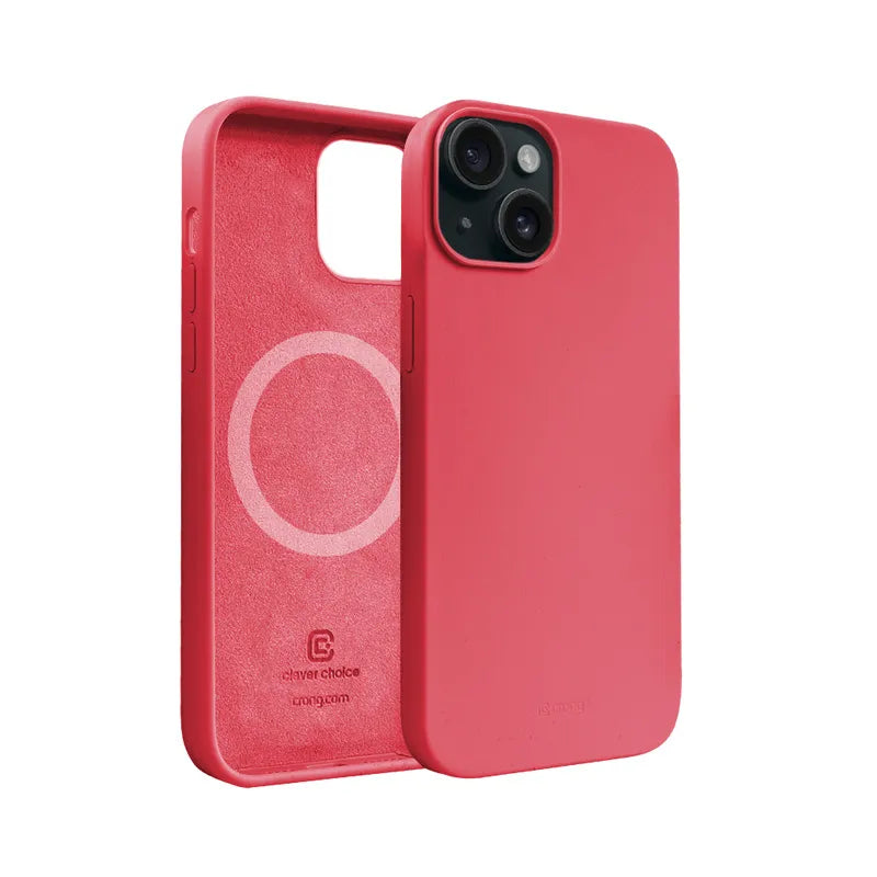 Crong Color Cover Magnetic - iPhone 15 MagSafe dėklas (rožinis)