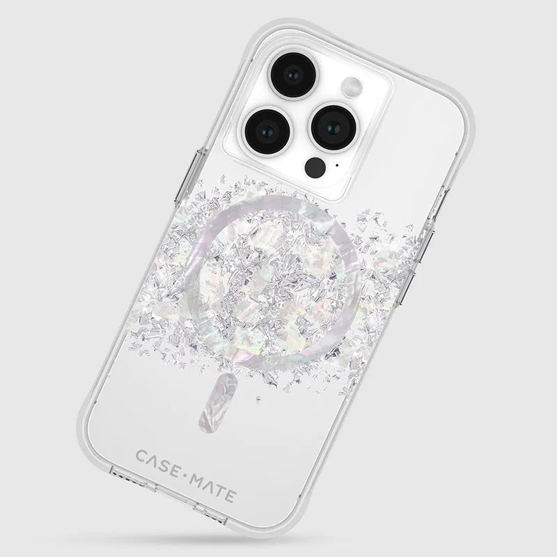 Case-Mate Karat MagSafe – iPhone 15 Pro dėklas su perlamutru (A Touch of Pearl)