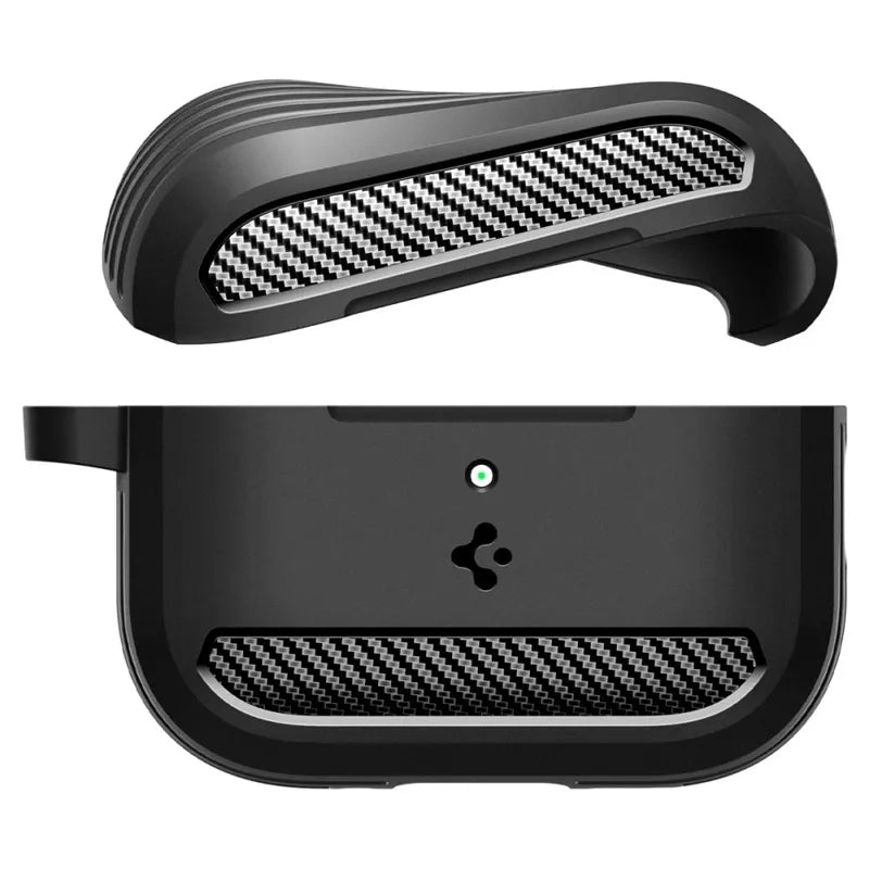 Spigen Rugged Armor – dėklas Apple AirPods Pro 3 (matinis juodas)