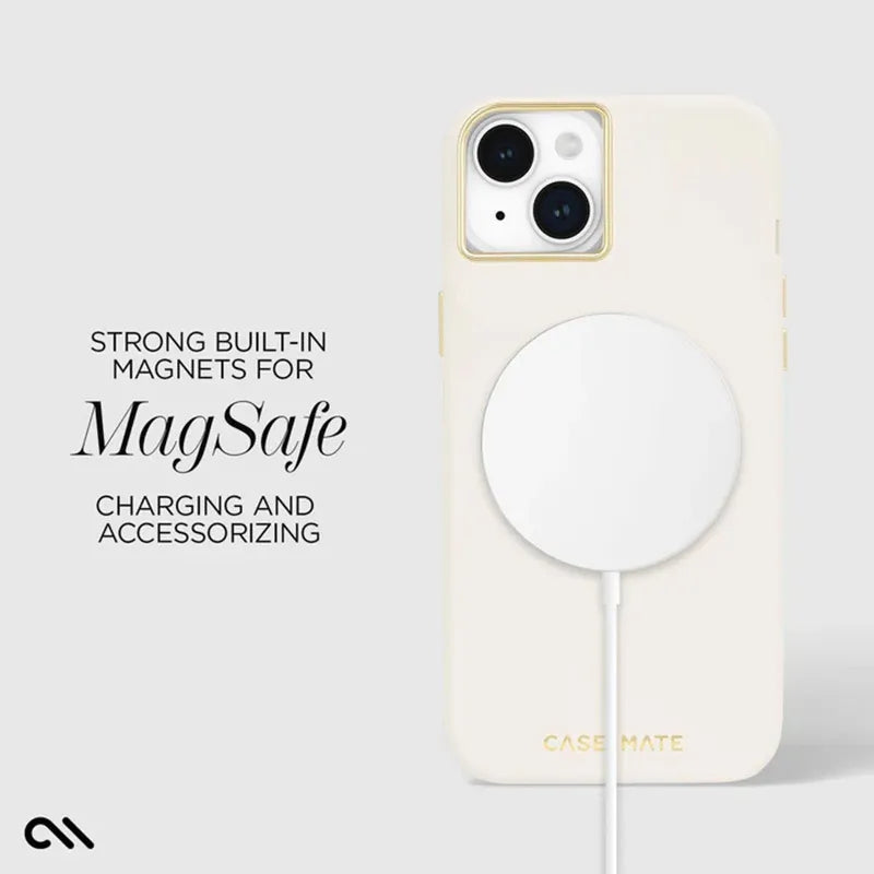 Case-Mate Silicone MagSafe – Dėklas iPhone 15 Plus (Smėlio spalvos)