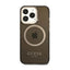 Guess Gold Outline Translucent MagSafe – dėklas iPhone 13 Pro Max (juodas)