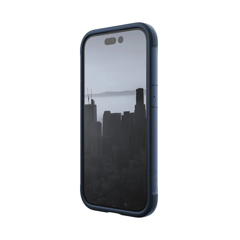 X-Doria Raptic Shield - aliuminis dėklas, skirtas iPhone 14 Pro (išbandytas atsparumas kritimui iš 3 m aukščio) (jūrinė mėlyna)
