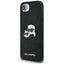 Karl Lagerfeld Fixed Glitter Karl & Choupette Heads Metal Pin – dėklas iPhone 16e (juodas)