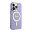 Guess Glitter Gold MagSafe – dėklas iPhone 14 Pro Max (violetinis)