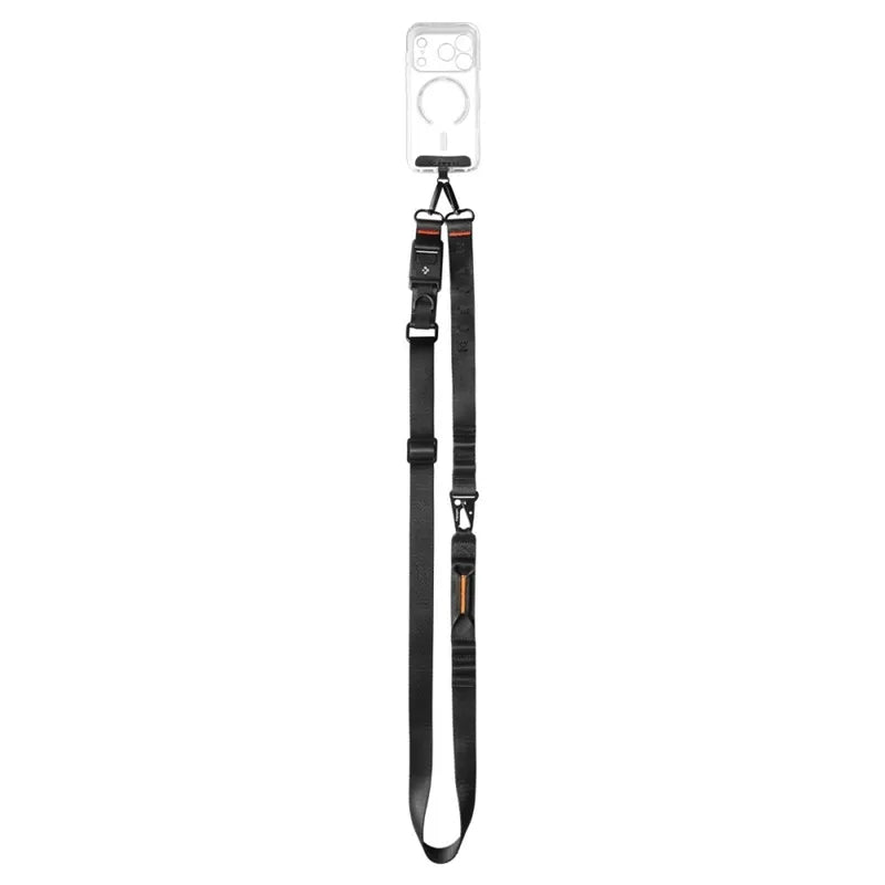 Spigen DA30M Lanyard Strap Crossbody – universalus telefono dirželis / virvelė (juodas)