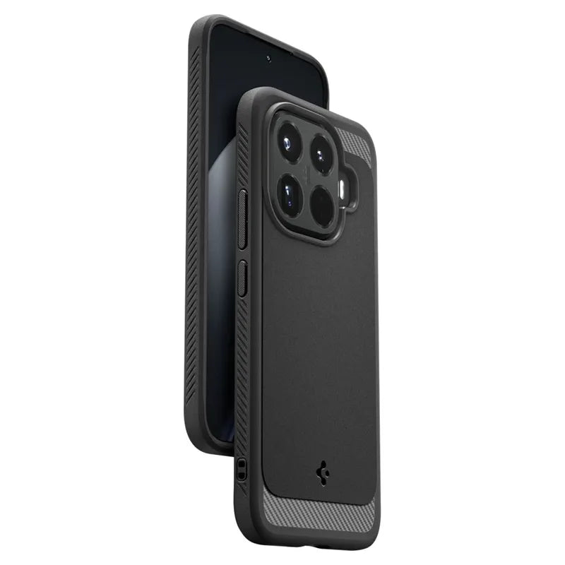 Spigen Rugged Armor – Dėklas Xiaomi 15T Pro (matinė juoda)