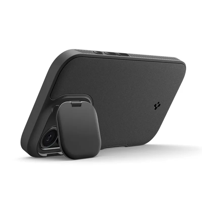 Spigen Optik Armor Mag MagSafe – dėklas iPhone 17 (juodas)