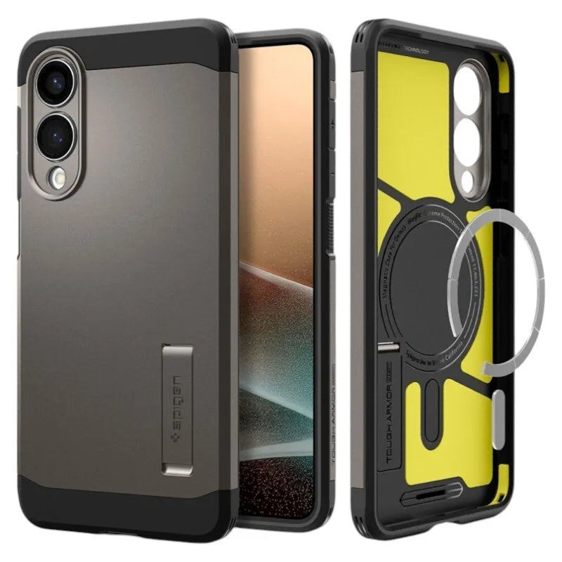 Spigen Tough Armor MagSafe – dėklas Samsung Galaxy S25 Edge (Gunmetal)