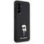 Karl Lagerfeld Fixed Glitter Ikonik Logo Metal Pin – dėklas Samsung Galaxy A56 5G (juodas)
