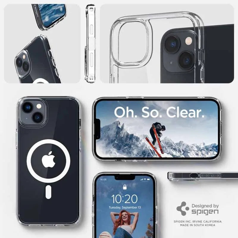 Spigen Ultra Hybrid Mag MagSafe – dėklas iPhone 14 (baltas)