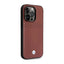 BMW Leather Diamond Pattern – dėklas iPhone 14 Pro Max (bordo spalvos)