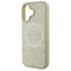 Guess Saffiano Peony Classic Logo MagSafe – dėklas iPhone 16 (auksinis)