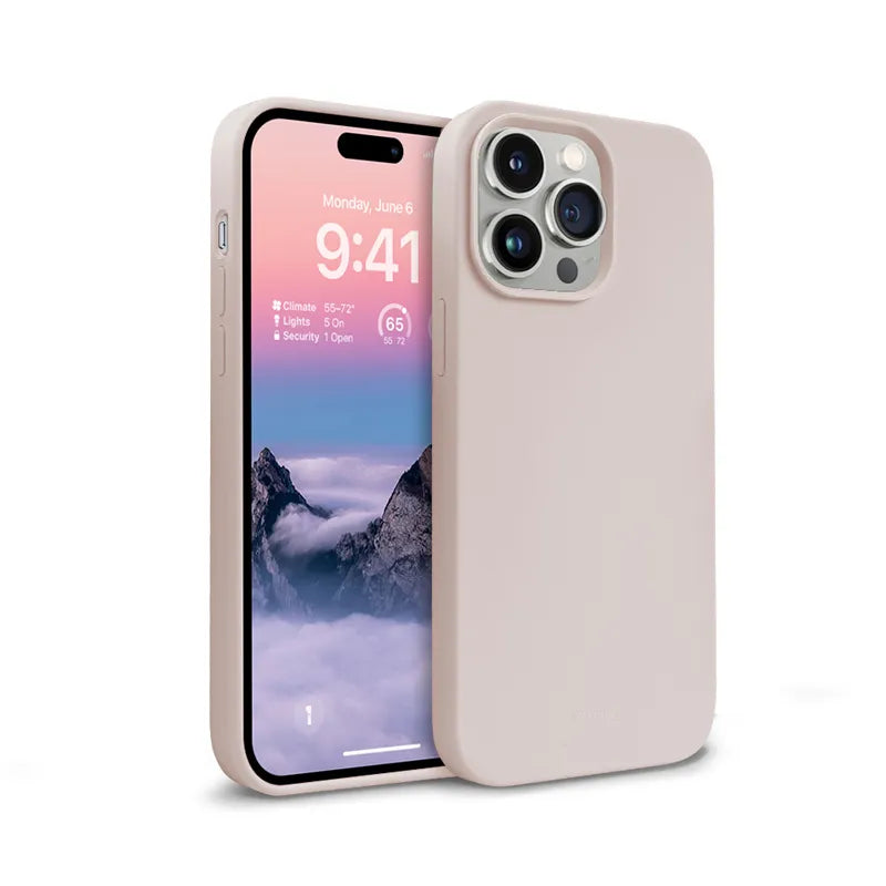Crong Color Cover – iPhone 14 Pro Max dėklas (smėlio rožinė)