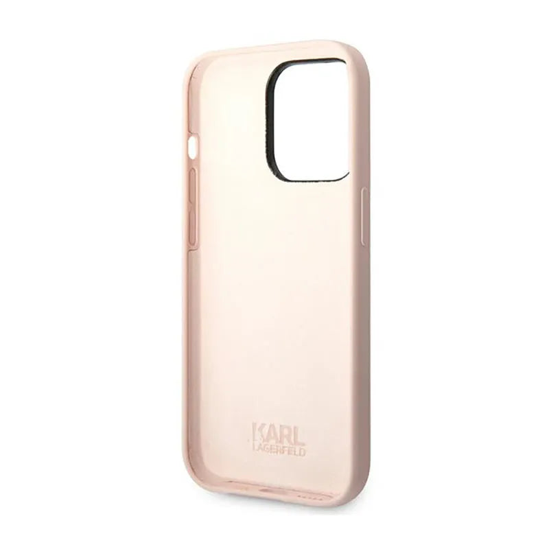 Karl Lagerfeld Choupette Body – dėklas skirtas iPhone 14 Pro (šviesiai rožinis)