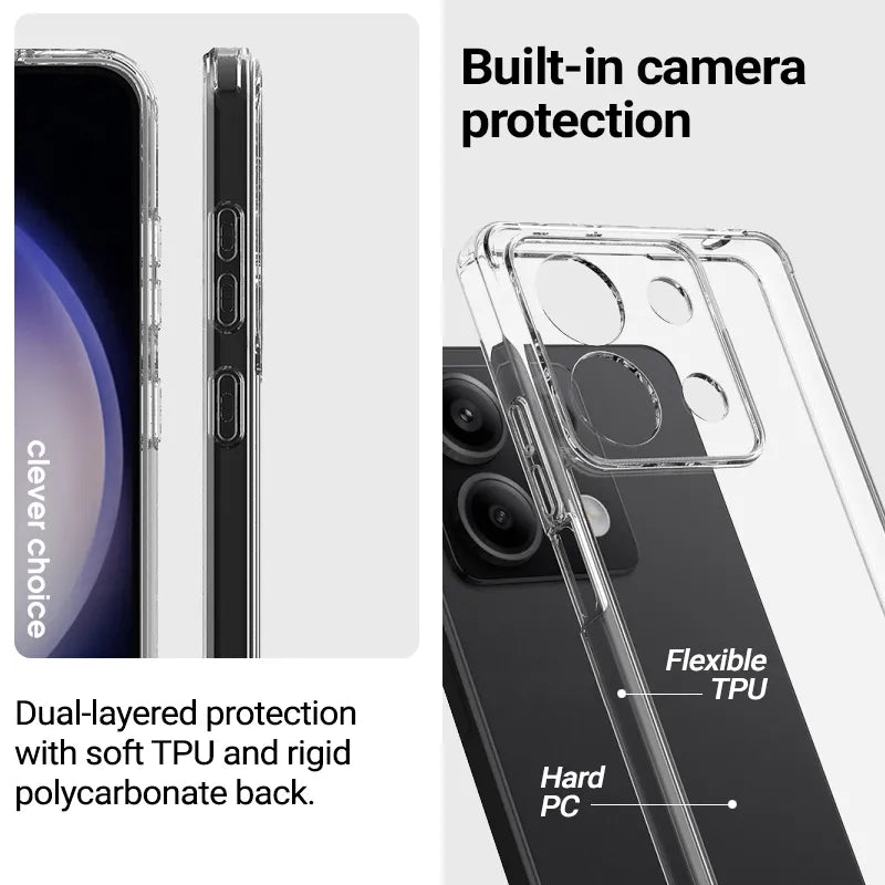 Crong Crystal Shield Cover – dėklas Motorola Moto G34 (skaidrus)