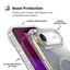 Speck Presidio Lux MagSafe - dėklas iPhone Air (Hyper Mirror Glitter / Silver Metallic)