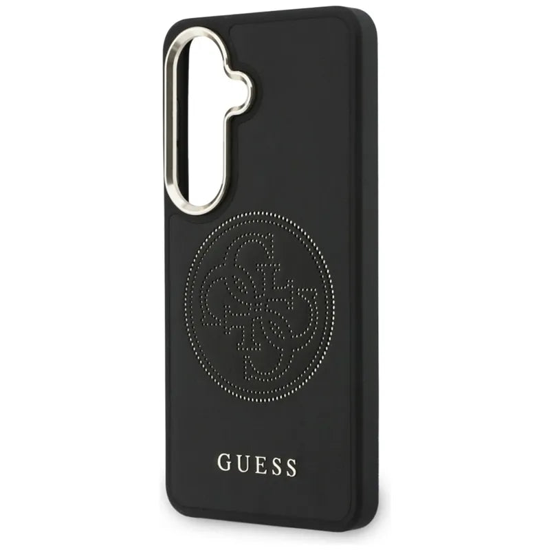 Guess Perforated Logo MagSafe – Samsung Galaxy S26 dėklas (juodas)