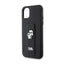 Karl Lagerfeld Gripstand Saffiano Karl & Choupette Pins – dėklas iPhone 11 (juodas)