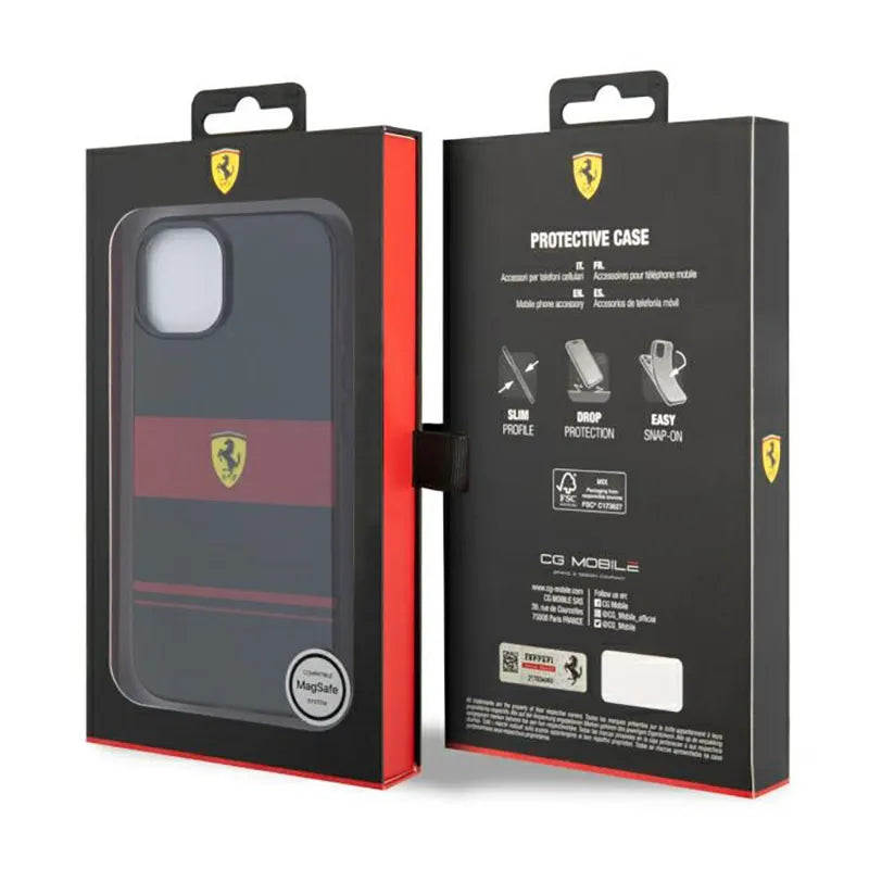 Ferrari Combi MagSafe – dėklas iPhone 14 (juodas)