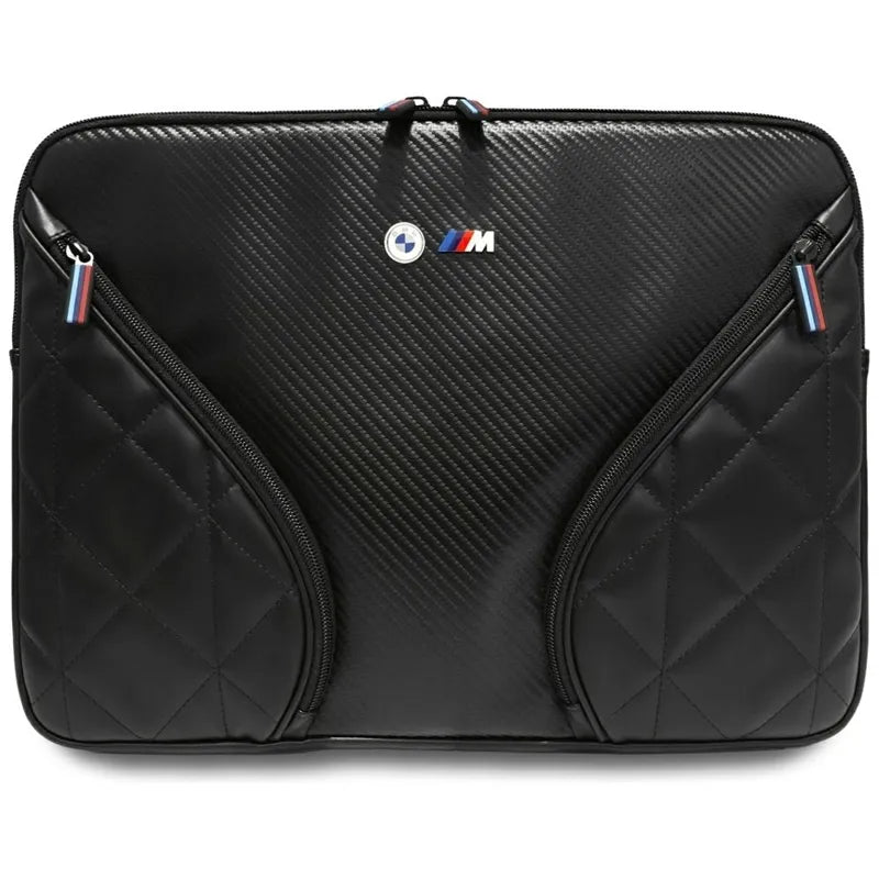 BMW Carbon Pockets & Metal Logo dėklas – 16" nešiojamojo kompiuterio dėklas (juodas)