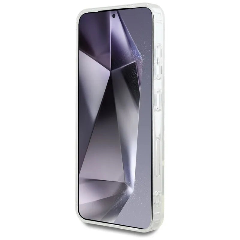 Karl Lagerfeld Rhinestones Karl Head Logo – dėklas Samsung Galaxy S25 (skaidrus)