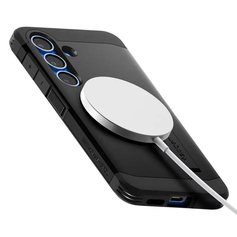 Spigen Tough Armor MagSafe – dėklas Samsung Galaxy S25 (juodas)