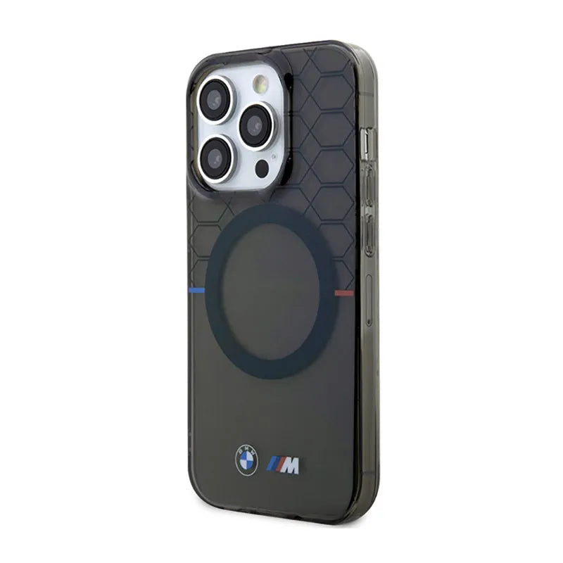 BMW Pattern MagSafe – dėklas iPhone 14 Pro (pilkas)