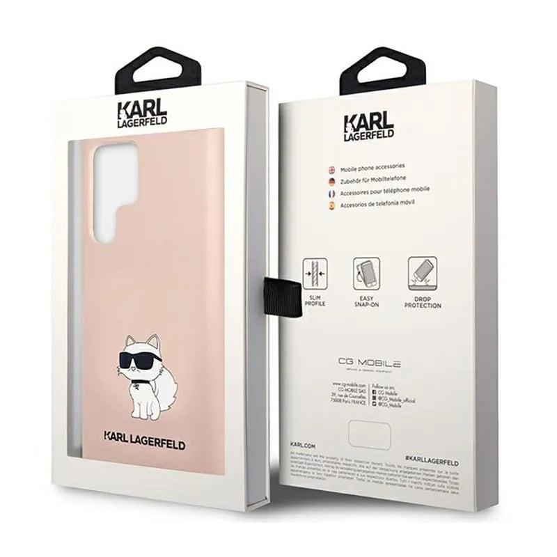 Karl Lagerfeld Silicone NFT Choupette – Dėklas Samsung Galaxy S23 Ultra (rožinis)
